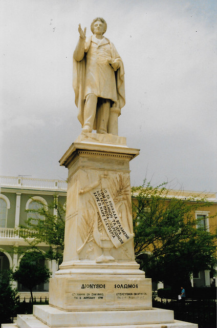 Dionysios Salomos i Zakynthos stad juni 2002