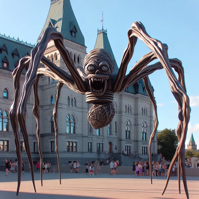 Maman comes to life, goes on a rampage around Ottawa, terrifying the locals