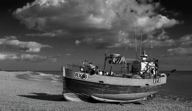 A Beached Fishing Boat