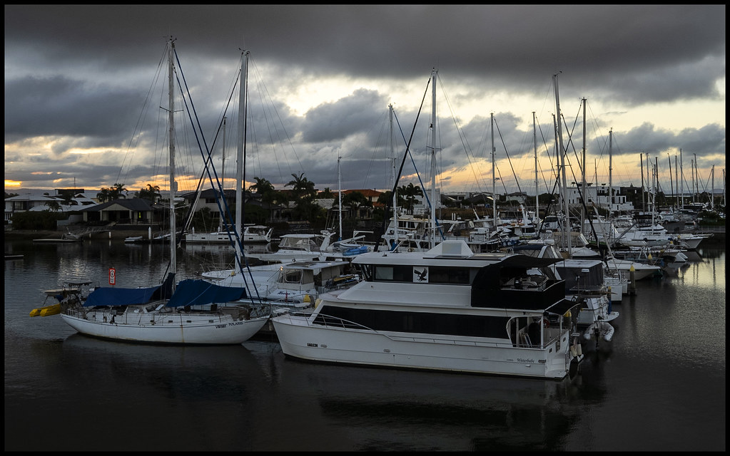 Newport Marina at dusk 18April2024-1=