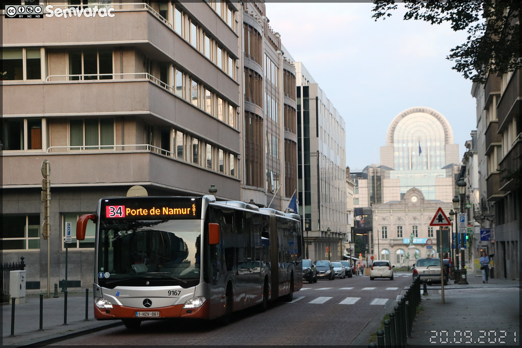 Mercedes-Benz Citaro C2 G – STIB (Société des Transports Intercommunaux de Bruxelles) / MIVB (Maatschappij voor het Intercommunaal Vervoer te Brussel) n°9167