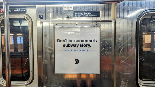 Negative nudging on the New York subway by the Metropolitan Transportation Authority...