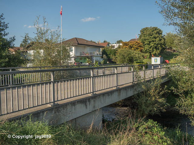 BUN870 Road Bridge over the Bünz River, Hendschiken, Canton of Aargau, Switzerland