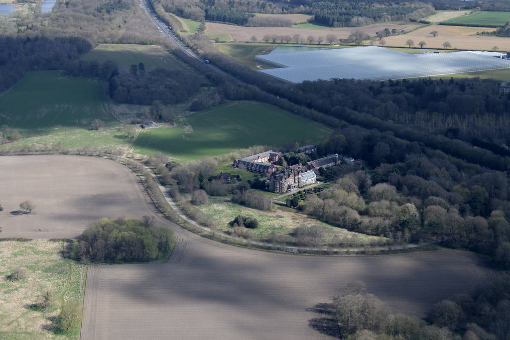 Whitlingham Hall in Norwich - Norfolk aerial