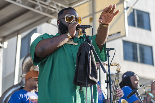 TBC Brass Band f/Hasizzle at French Quarter Fest 2024. Photo by Kristen Derr.