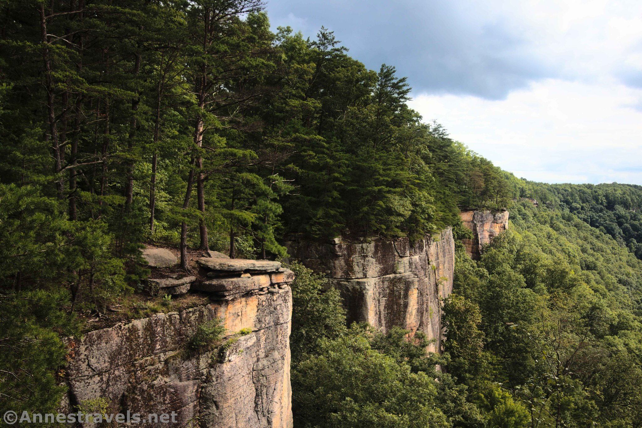 Cliffs of the Endless Wall in New River Gorge National Park, West Virginia