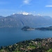 Bellagio and cantral lake Como from the hike to Monte Crocione