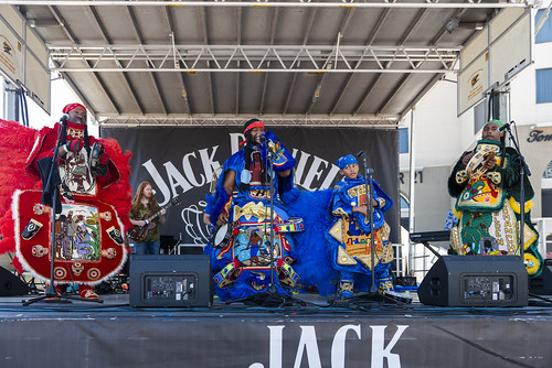 Big Chief Juan Pardo & the Golden Comanches at French Quarter Fest 2024. Photo by Kristen Derr.