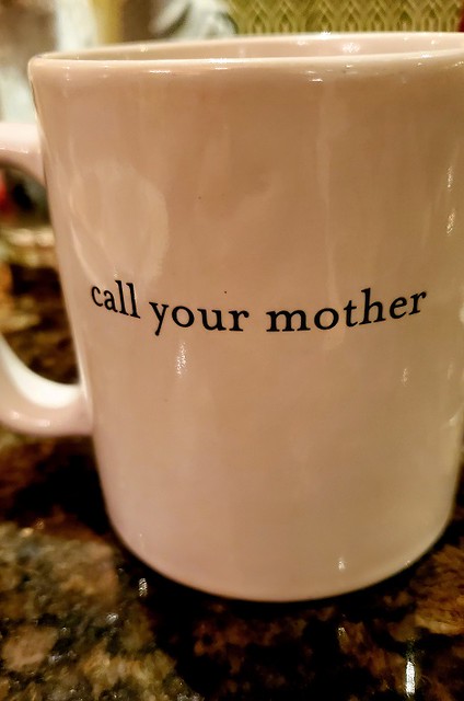 Call Your Mother coffee mug from Mother's Bistro downtown Portland OR