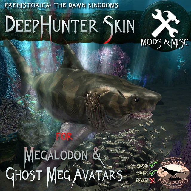 Megalodon DEEPHUNTER Skin [Prehistoric MOD]