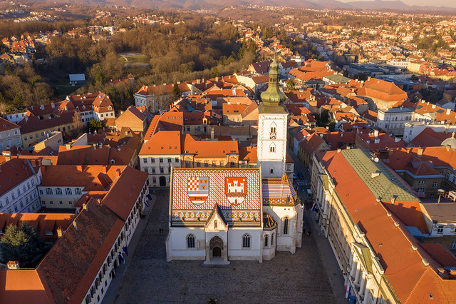 L'église St. Mark dans la vieille ville de Zagreb, Croatie