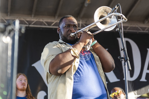 TBC Brass Band f/Hasizzle at French Quarter Fest 2024. Photo by Kristen Derr.