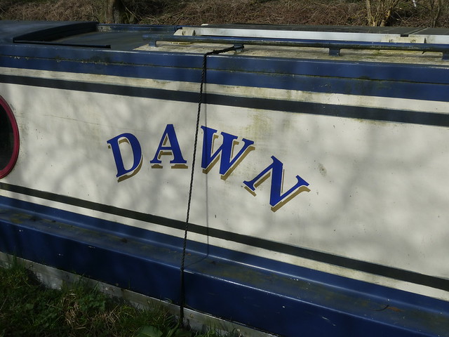 Narrowboat - Dawn 240314 Skipton [name]