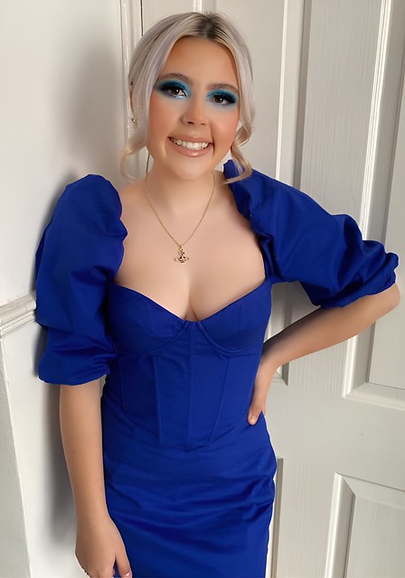 In a Blue Dress