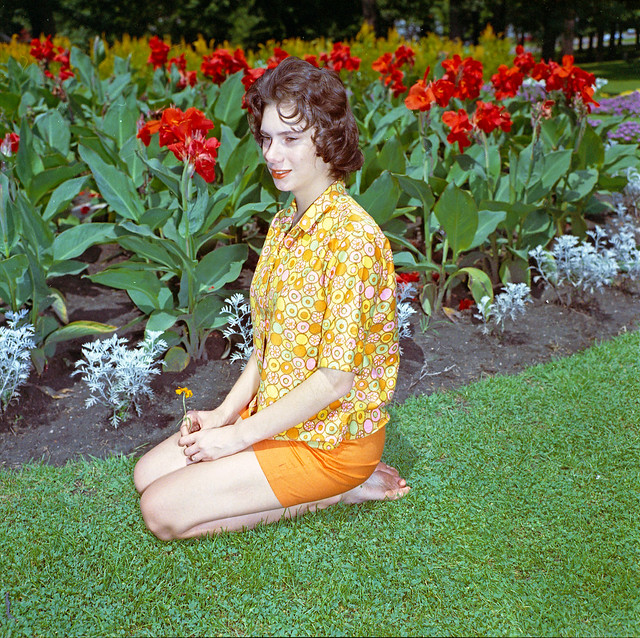 Woman Seated by Garden, 1960s