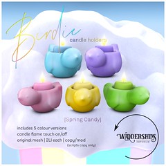 Widdershins - Birdie Candle Holders [Spring Candy]