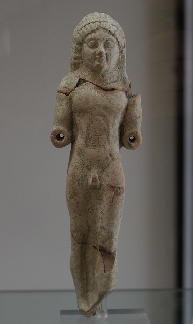 Terracotta figure of a kouros from Croton