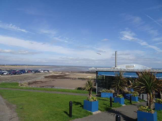 View to West Sands from outside St Andrews Aquarium