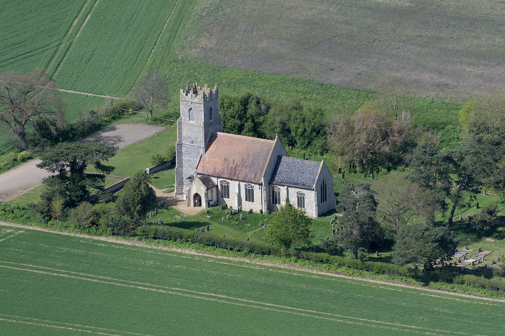 Aerial image: Church of St Michael in Broome - Norfolk