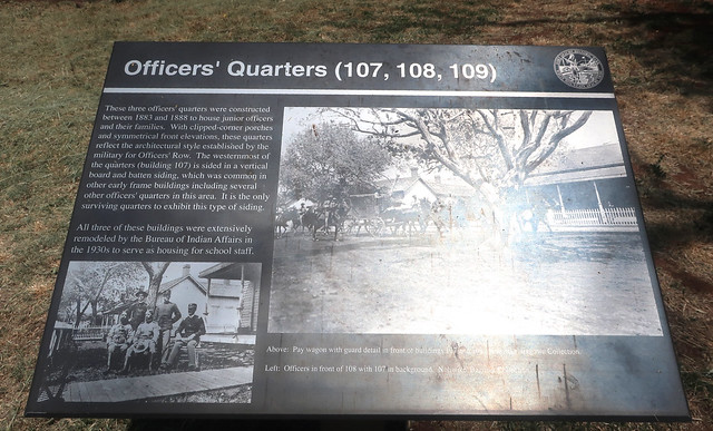 Officers' Quarters (107, 108, 109) Historic Marker