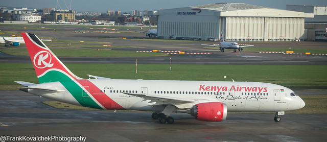 Kenya Airways 787 Dreamliner at LHR