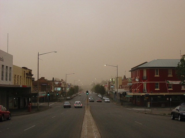 Dust storm, Fitzmaurice Street, Nov 2002