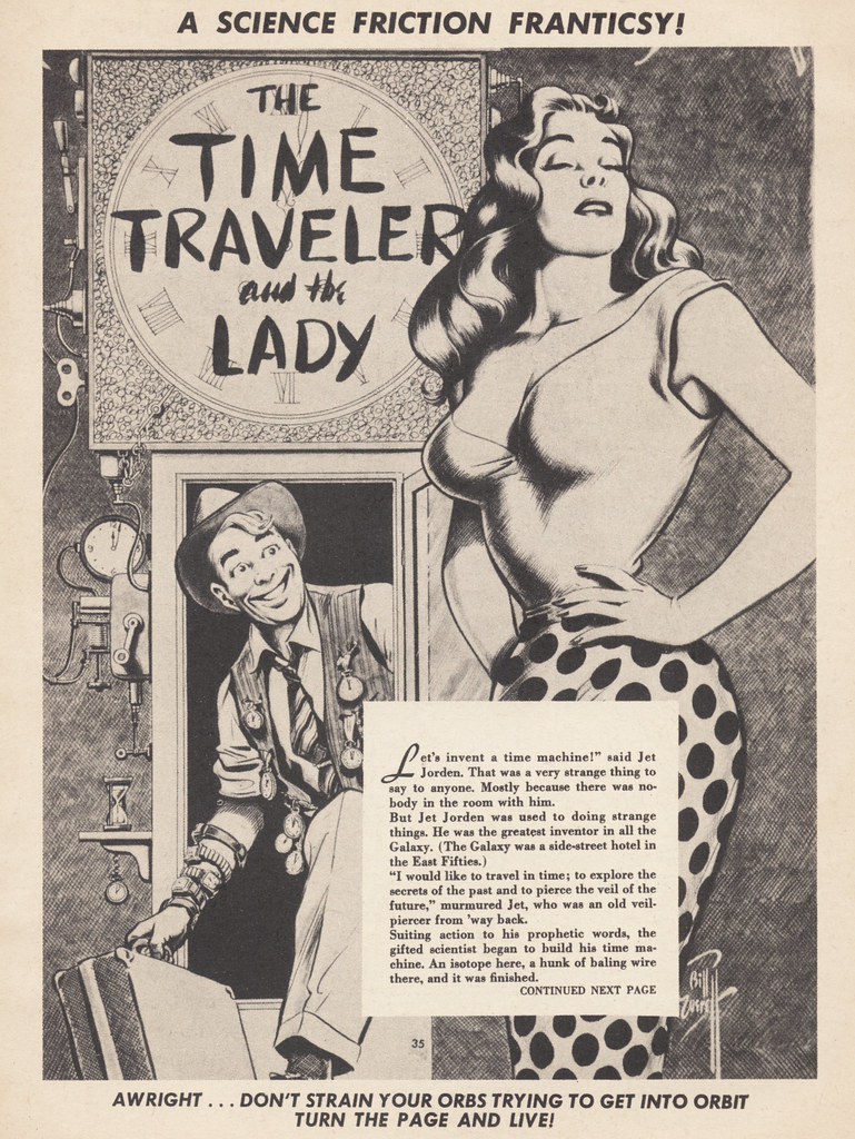 Joker 058 1958-06 splash The Time Traveller and the Lady Bill Everett