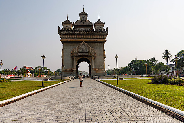 Unterwegs in Laos: in der Hauptstadt Vientiane unterwegs  im März 2024