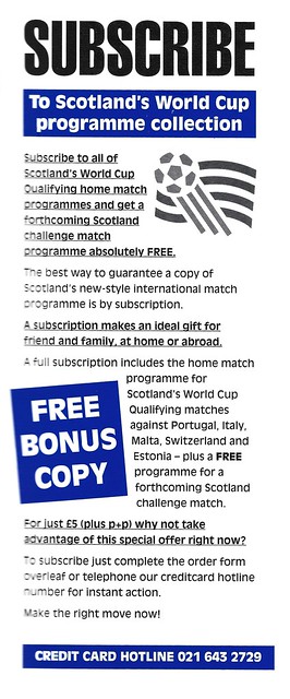 Scotland vs Malta - 1993 - Inset Page 1