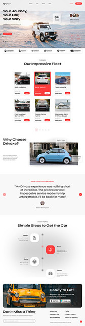 Car Rental Landing Page UI Design by Aminul Islam