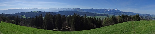 Panoramablick vom Gäbris in Appenzell