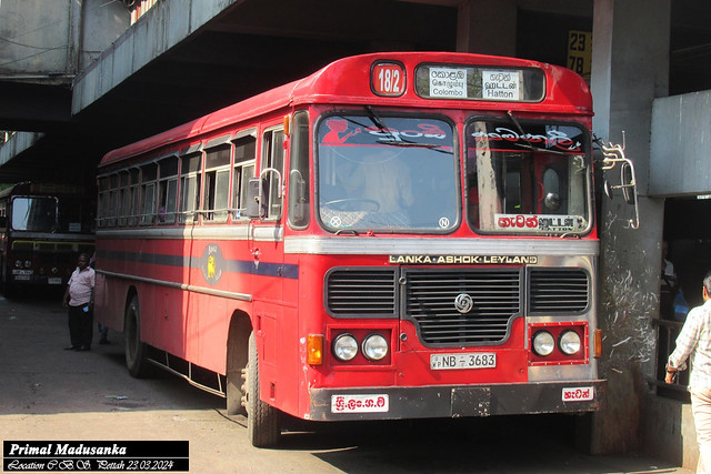 NB-3683 Hatton Depot Ashok Leyland - Viking 210 Turbo B+ type Bus at C.B.S. Pettah in 23.03.2024