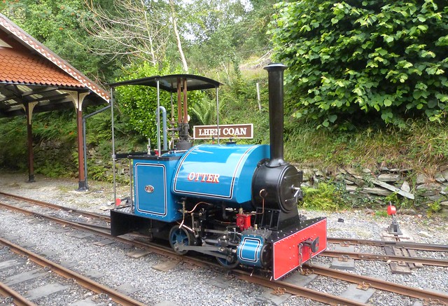 Groudle Glen Railway, Isle of Man - Otter resting at Lhen Coan Station before starting its duties on the 26th July 2023