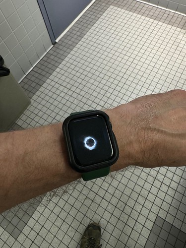 Oh! eclipse photo on my Apple watch A friend texted me with the photo he sent to me and it was awesome to see the photo of eclipse on my Apple watch.

Mammoth Park @ Mount Pleasant, Pennsylvania