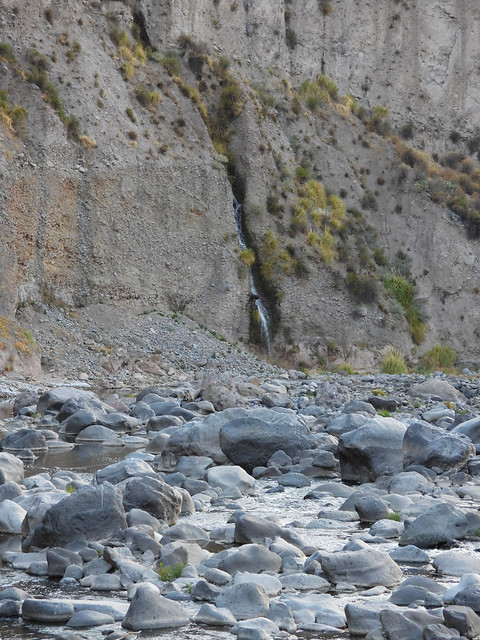 Waterfall, Colca River near Chivay, Arequipa, Peru