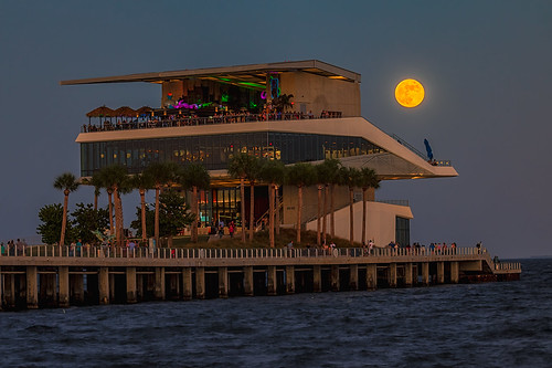 Hunters Moonrise next to Pier (3) Full moon over the St Pete Pier - Next full moon is coming up Tuesday. Where are you going to shoot it?