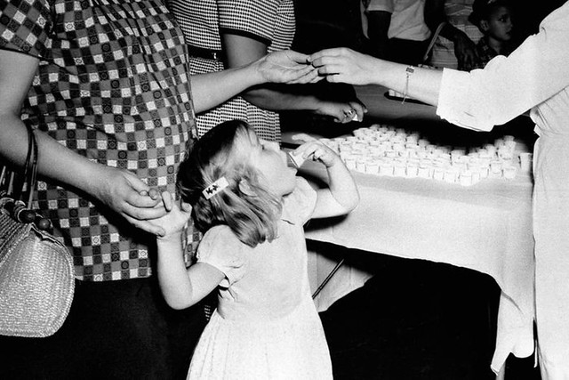 Vintage Vaccines 18 - Girl Taking Sugar with the Sabin Polio Vaccine - 1962