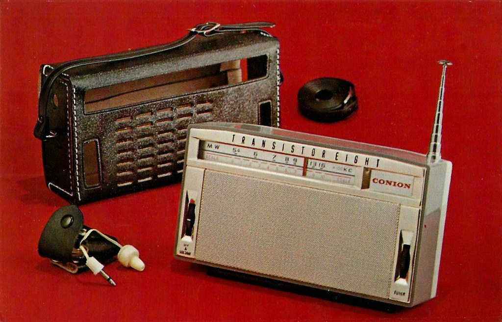 Vintage Promotional Postcard For The Conion Model CR-18 Transistor Radio, Circa 1965