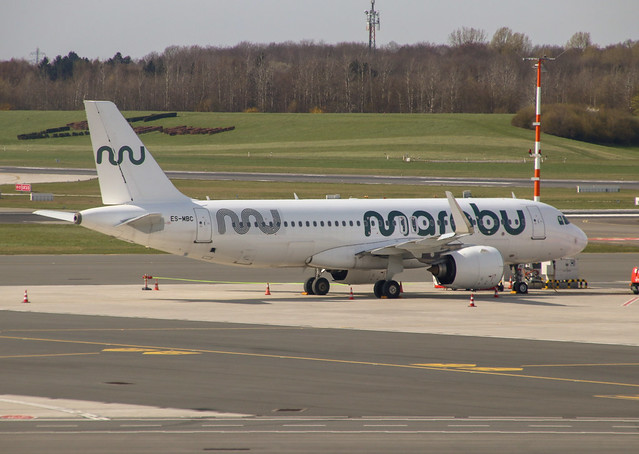 ES-MBC, Marabu Airlines A320 at Hamburg, 26 March 2024,