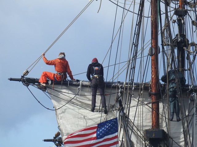 Working the rigging