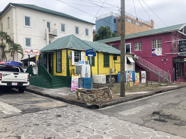A colourful street corner in St John's, Antigua.