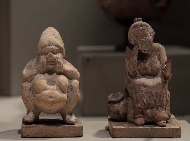 Two Hellenistic miniature terracotta female figures in Milan, 1