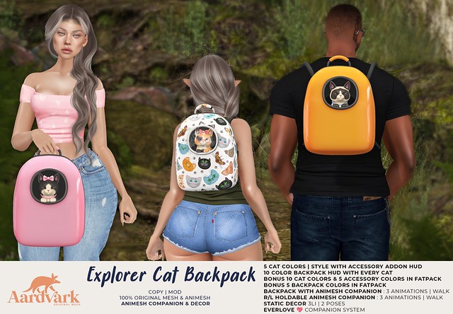 Aardvark Explorer Cat Backpack Ad
