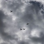 Squadron Old airplanes flying over my town