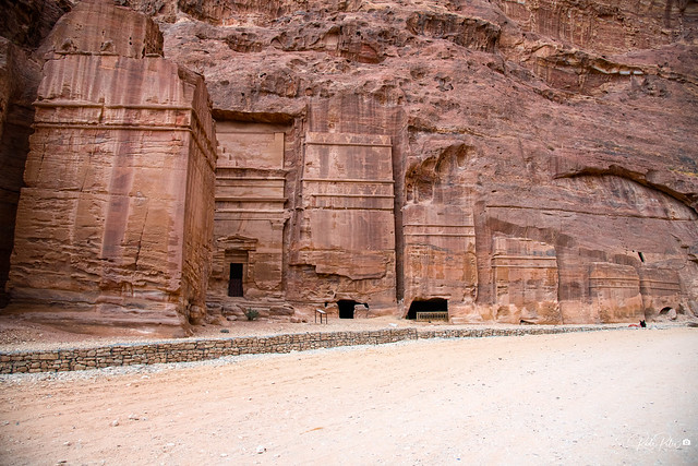 The structures at Petra, Jordan
