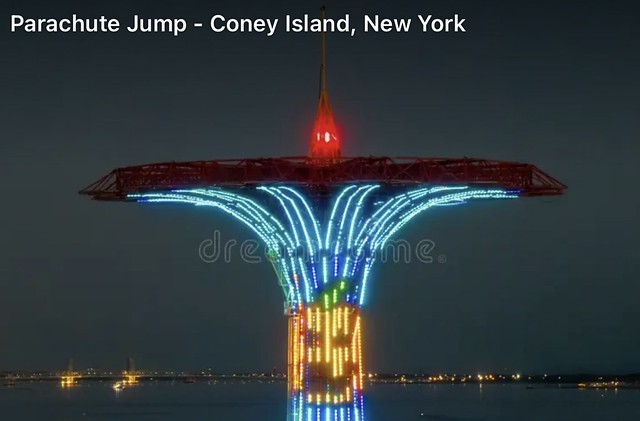 Thanksgiving Lights On Coney Island’s Parachute Jump Tower