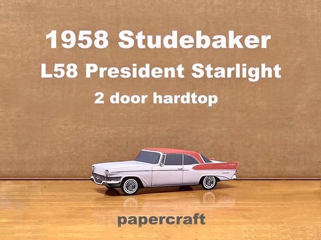 Papercraft 1958 Studebaker President Starlight L58 coupe
