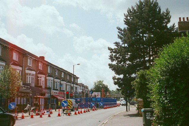 Burnt Ash Road with Work Being Done