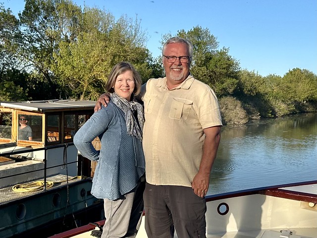 Nancy D. Brown and Cory Brown, Roi Soleil barge, Canal du Midi, France