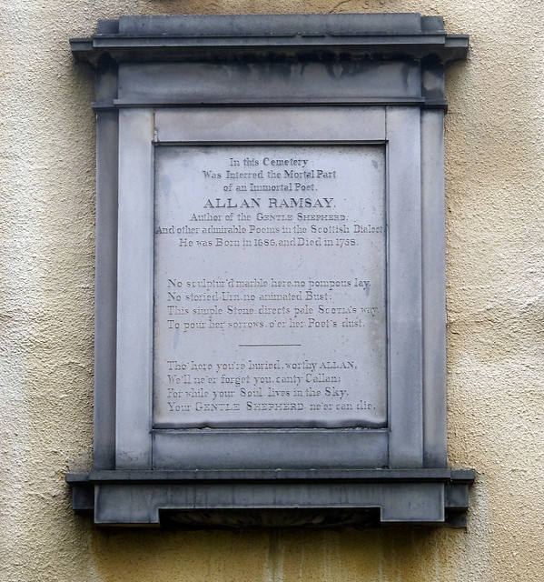 Memorial to the Poet, Allan Ramsay (1686 -1758)